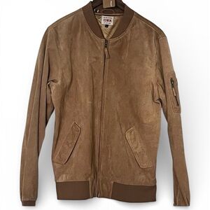 Edwin Brown Suede Bomber Jacket
